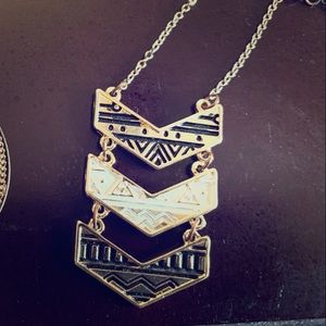 Aztec chevron-style necklace